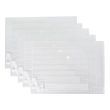 晨光 ADM95074 经济型条纹按扣文件袋 A4 10个/包 单位：包 透明